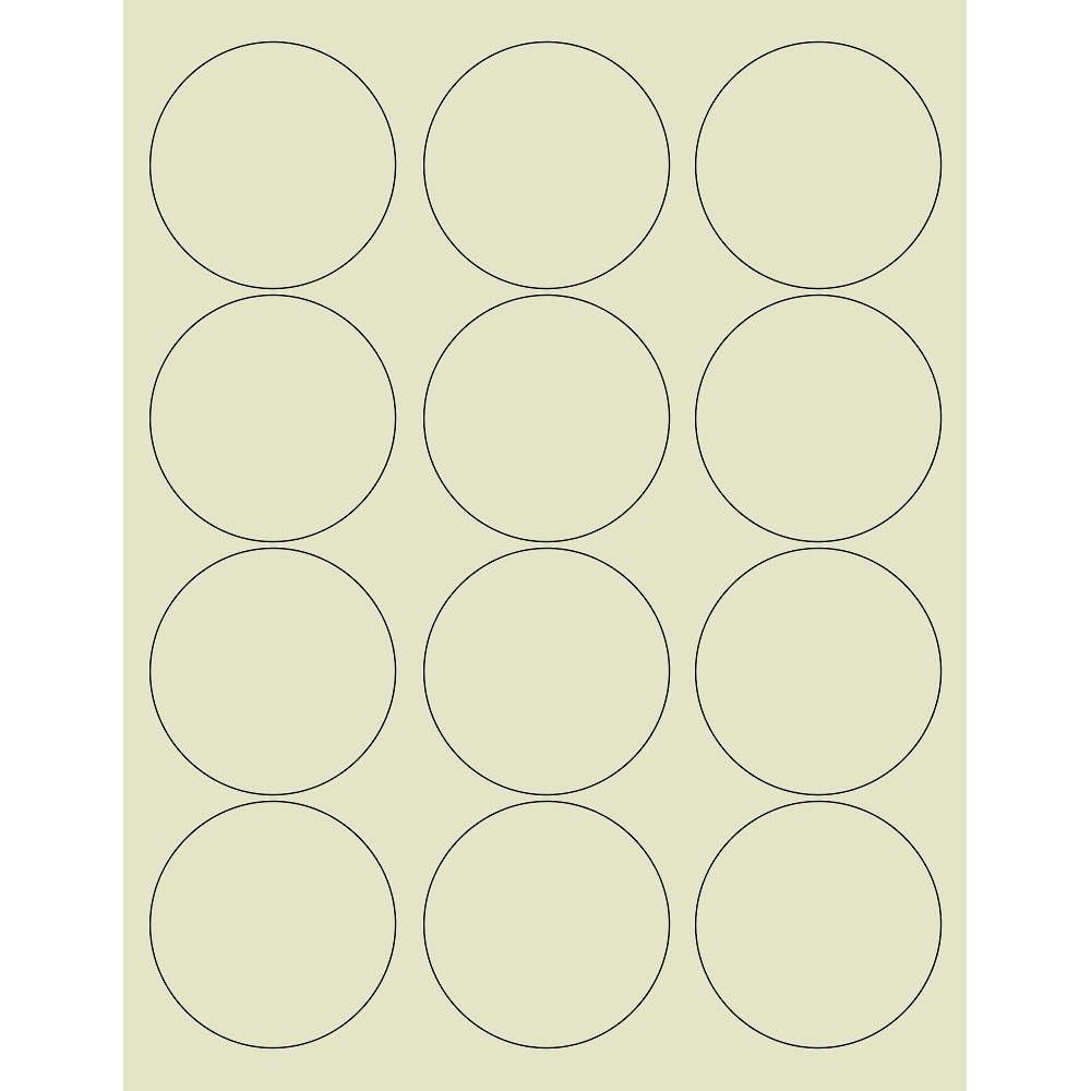 Sage 2.5" Round Printable Labels