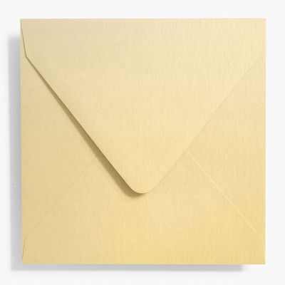 5.75" Square Shimmer Gold Envelopes