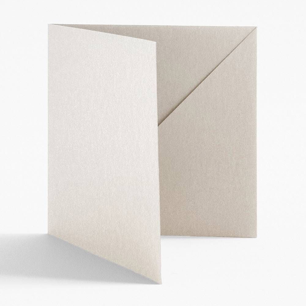 5.5" Square Shimmer Silver Diagonal Folders