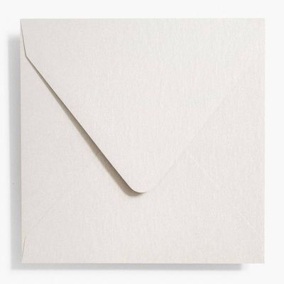 5.75" Square Shimmer Silver Envelopes