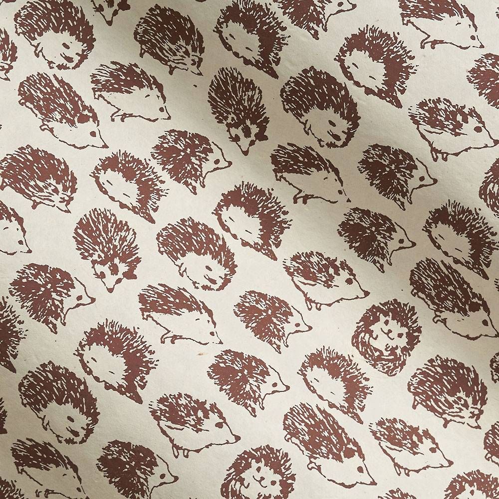 Hedgehogs on Cream Handmade Paper