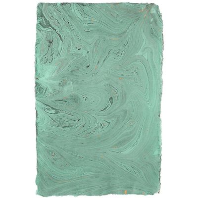 Teal Marble Handmade Paper