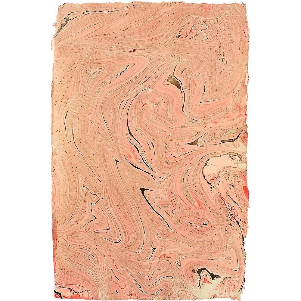 Pink with Gray Marble Handmade Paper