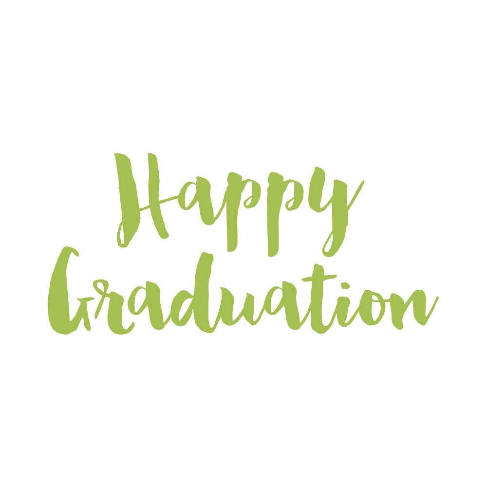 Happy Graduation Rubber Stamp