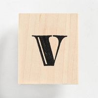 Monogram V Rubber Stamp