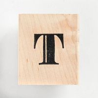 Monogram T Rubber Stamp