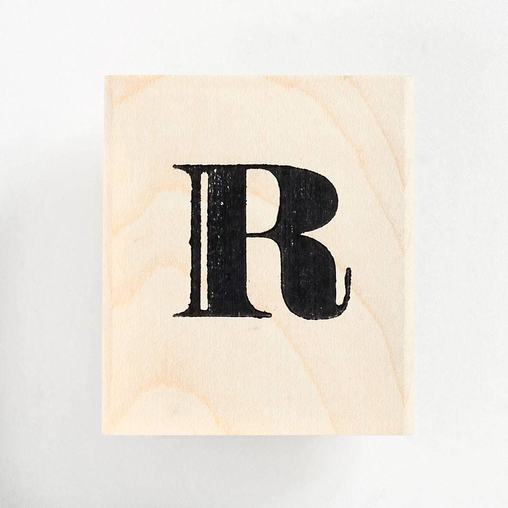 Monogram R Rubber Stamp