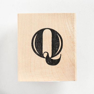 Monogram Q Rubber Stamp