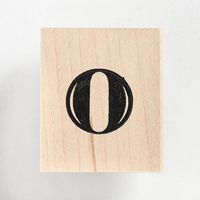 Monogram O Rubber Stamp