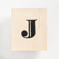 Monogram J Rubber Stamp