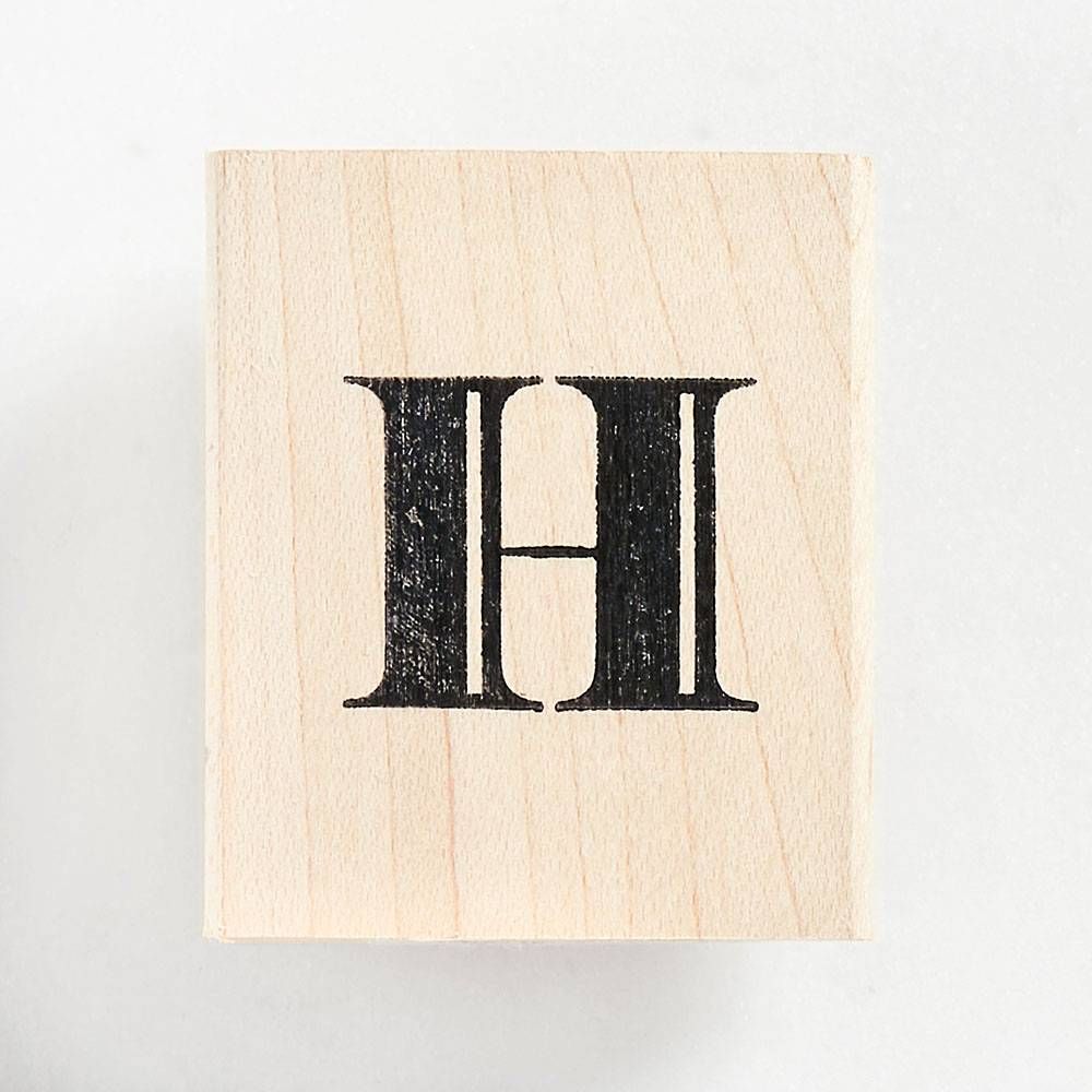 Monogram H Rubber Stamp