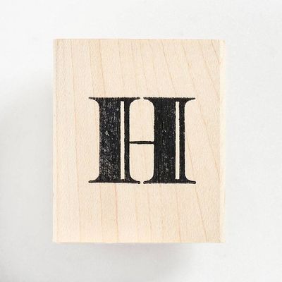 Monogram H Rubber Stamp