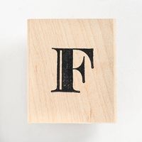 Monogram F Rubber Stamp