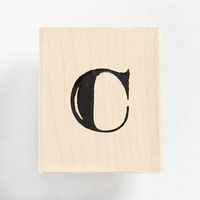 Monogram C Rubber Stamp