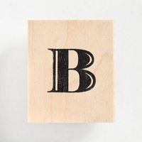 Monogram B Rubber Stamp