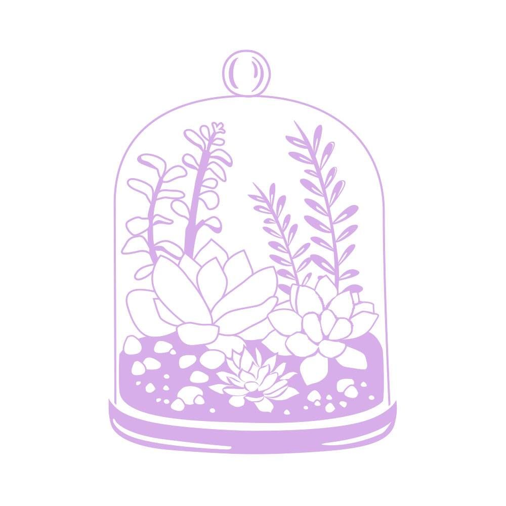 Terrarium Rubber Stamp