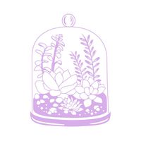 Terrarium Rubber Stamp