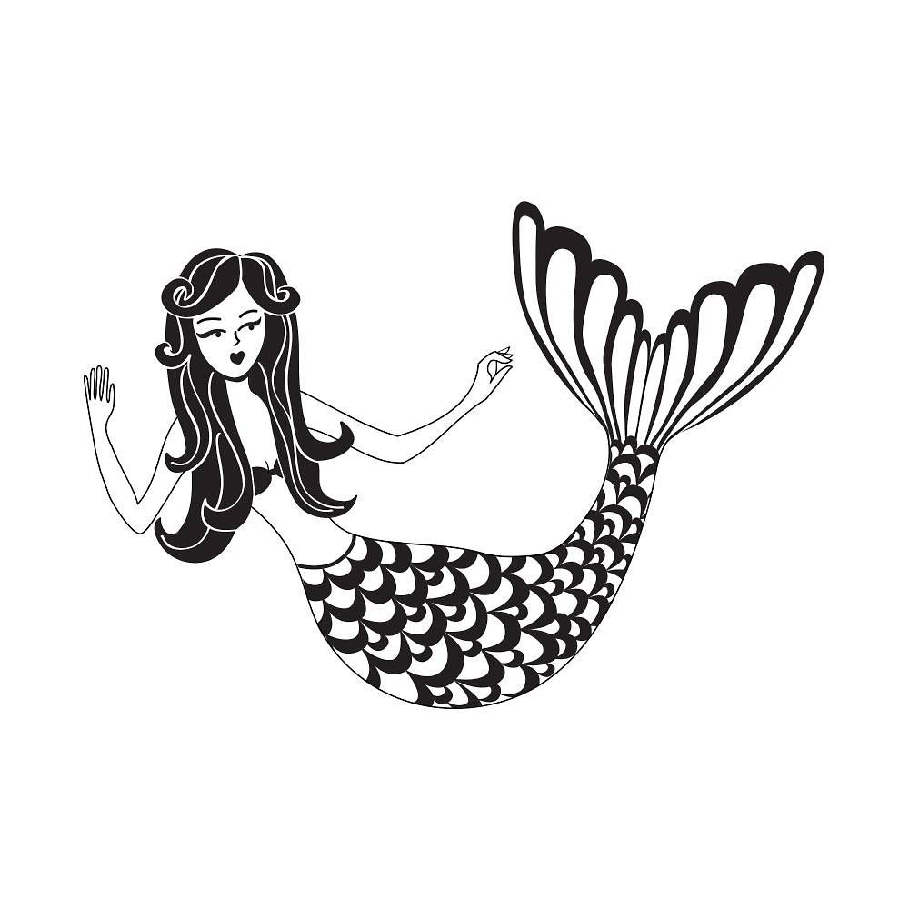 Mermaid Rubber Stamp