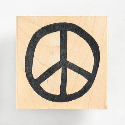 Peace Sign Rubber Stamp