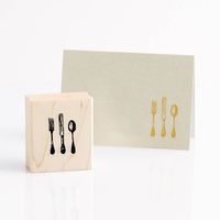 Silverware Rubber Stamp