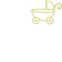 Baby Buggy Rubber Stamp