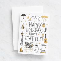 Happy Holidays from Seattle Foil Card