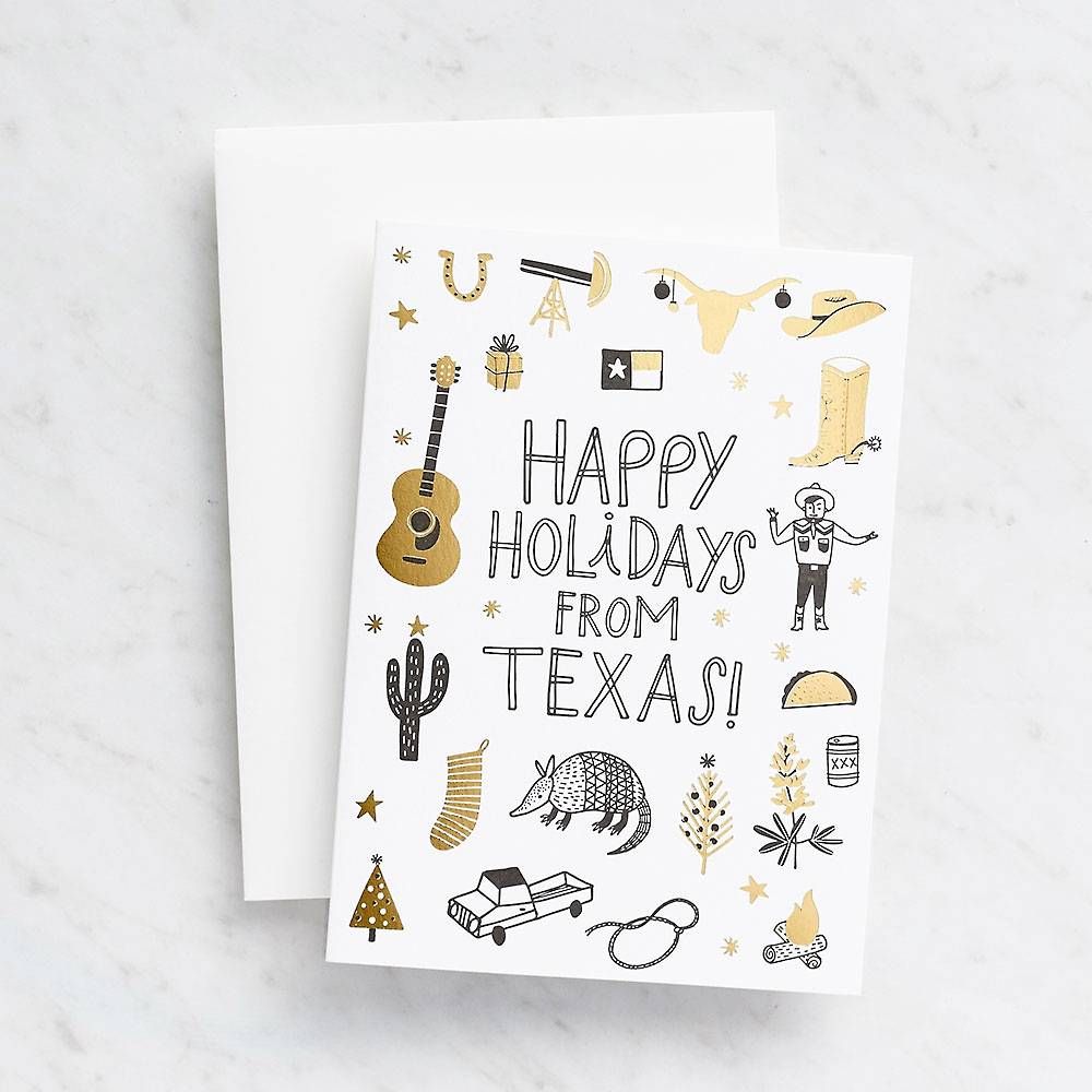 Happy Holidays from Texas Foil Card