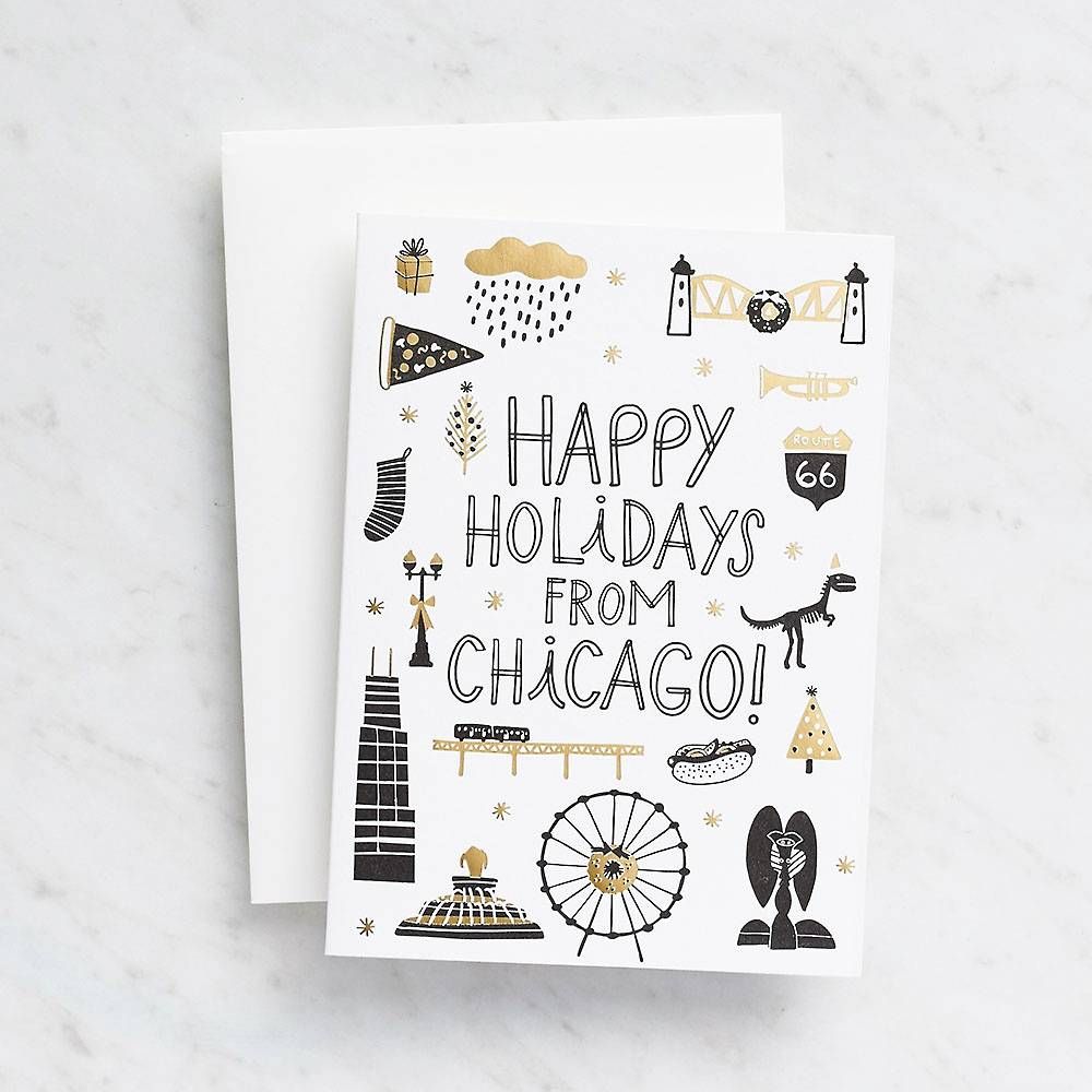 Happy Holidays from Chicago Foil Card