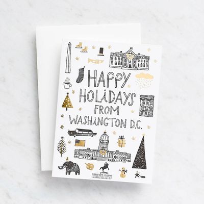 Happy Holidays from Washington D.C. Foil Card