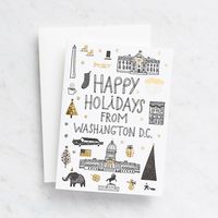 Happy Holidays from Washington D.C. Foil Card