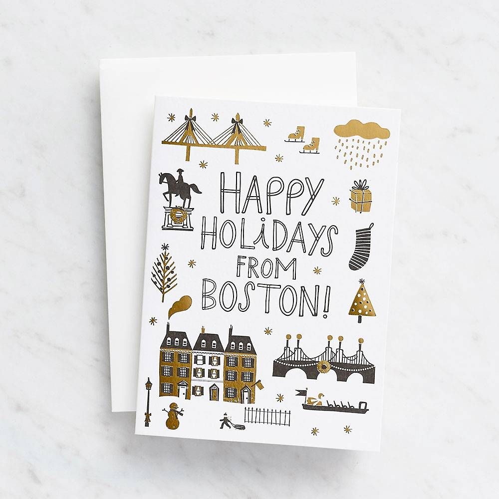 Happy Holidays from Boston Foil Card