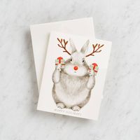 Bunny with Antlers Holiday Card