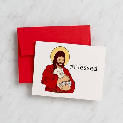 Christmas Hashtag Blessed Card