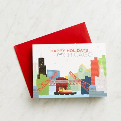 Happy Holidays From Chicago Stationery Set