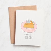 Thankful for You Pumpkin Pie Card