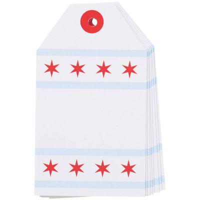 Chicago Flag Hang Tags with Eyelets