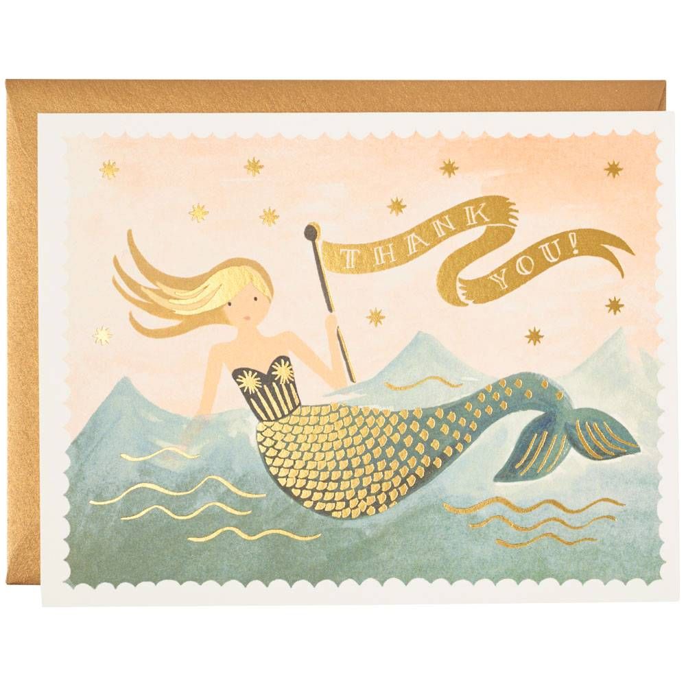 Rifle Paper Co. Mermaid Thank You Cards