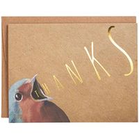 Gold Foil Bird Thank You Card Set