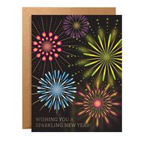 Sparkling Fireworks New Year Card Set