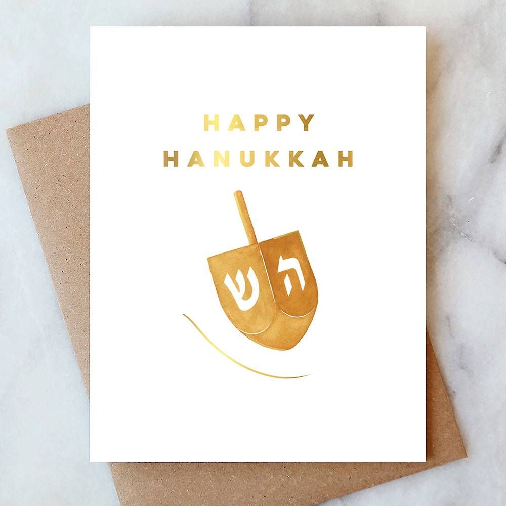 Dreidel Hanukkah Card