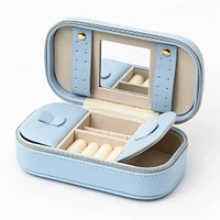 Light Blue Vegan Leather Jewelry Box