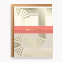 Modern Foil Stripe Thank You Card Set
