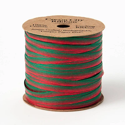 Skinny Red & Green Cotton Ribbon