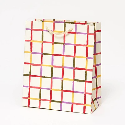 Colorful Grid Medium Gift Bag