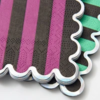 Green and Purple Dual Stripe Napkins