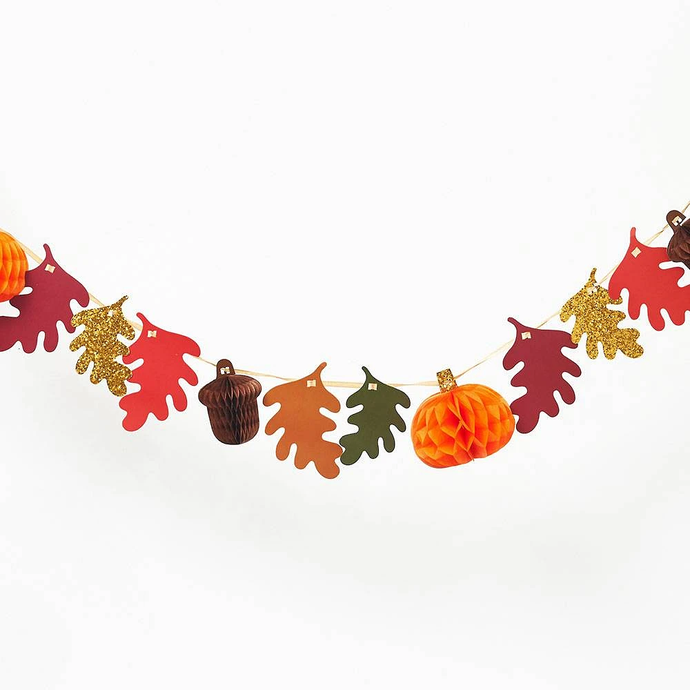 Fall Honeycomb and Leaf Garland