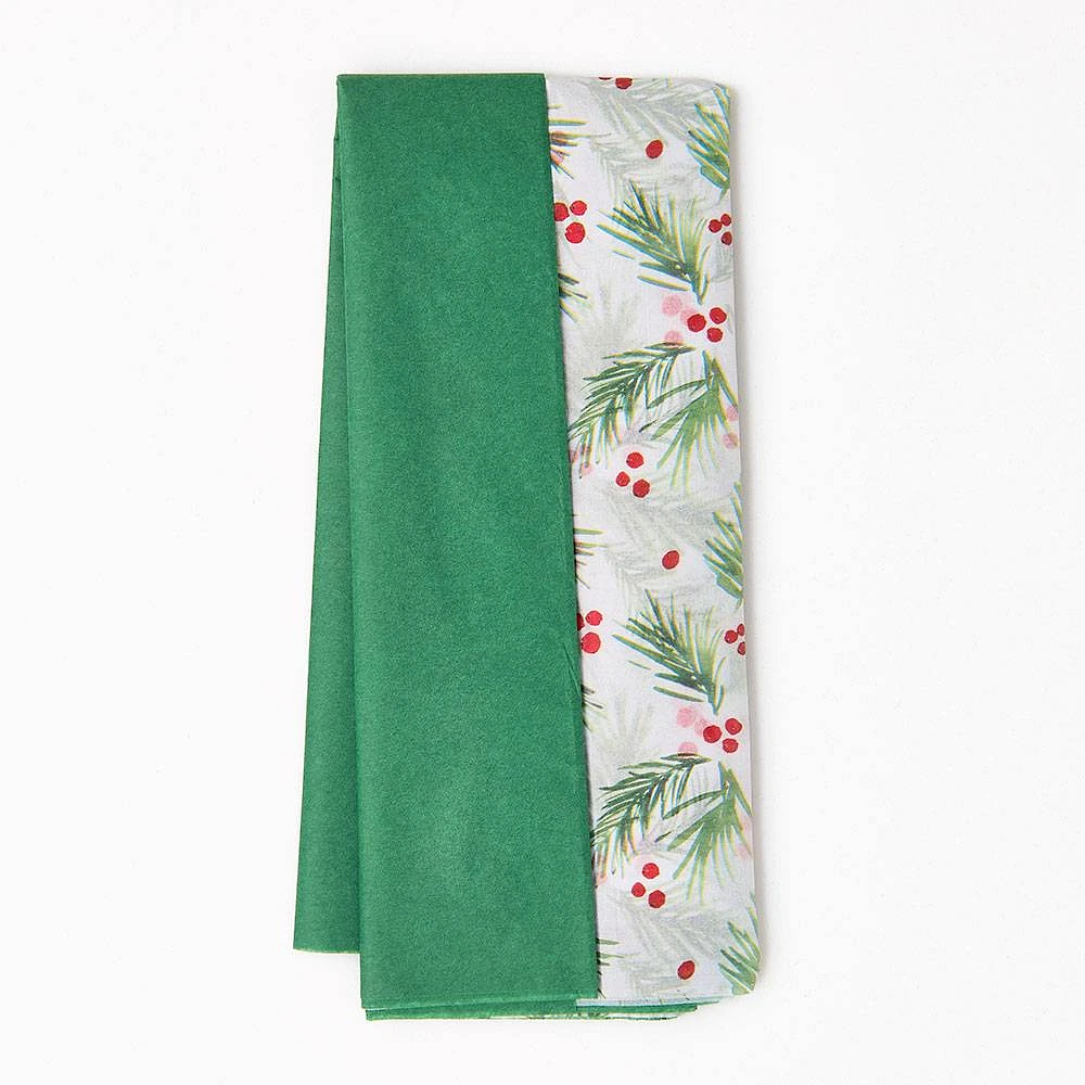 Holiday Sprigs and Greens Tissue Paper