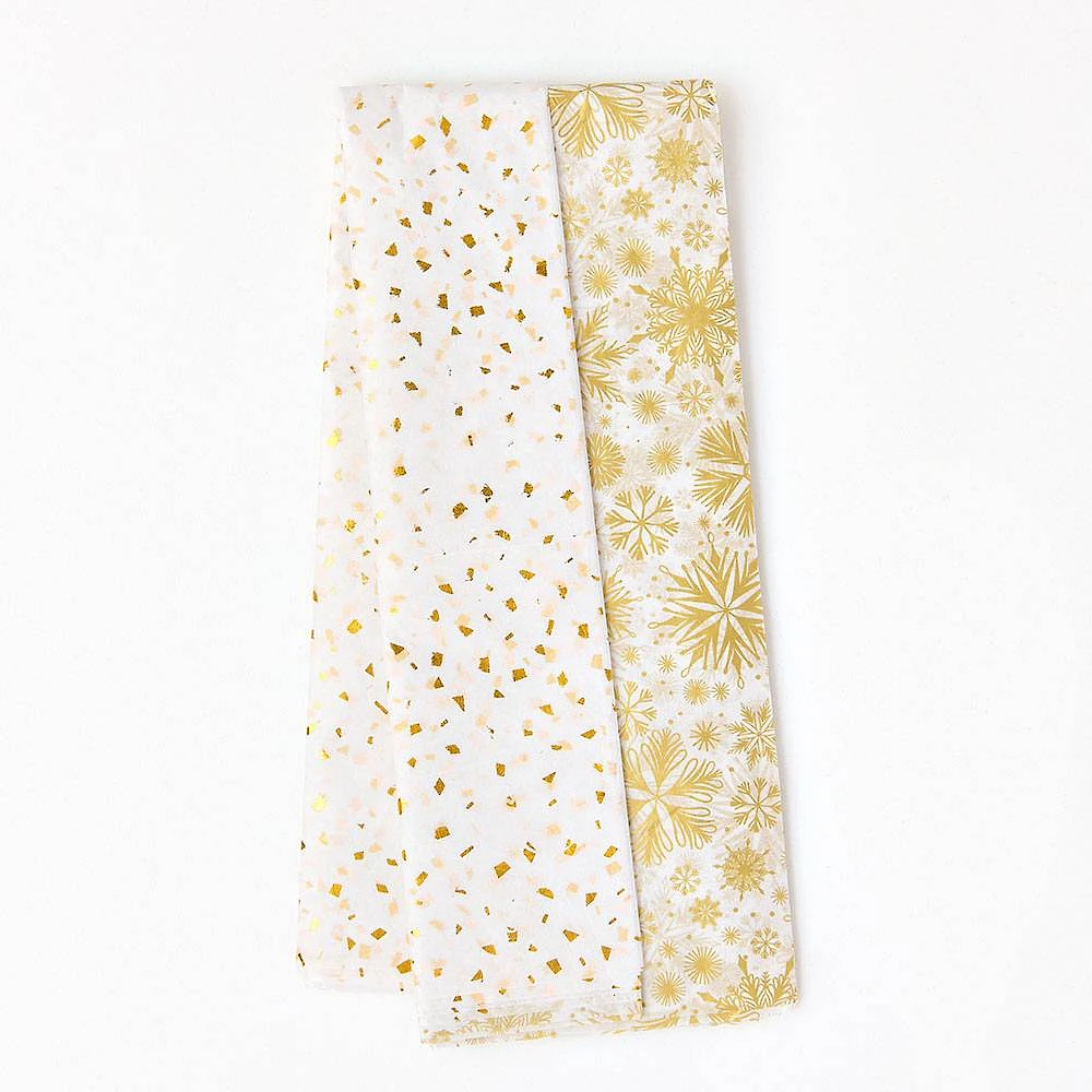 Assorted Gold Holiday Tissue Paper