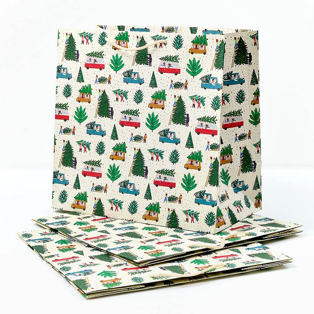 Christmas Tree Lot Large Gift Bag Set