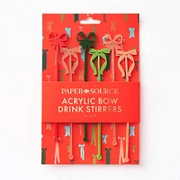 Acrylic Bow Drink Stirrers